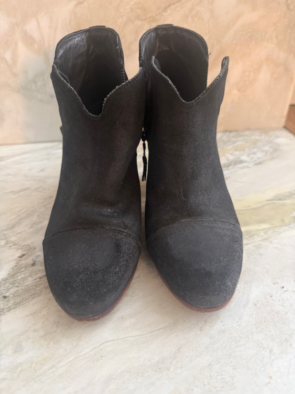 rag & bone Black Suede Ankle Booties